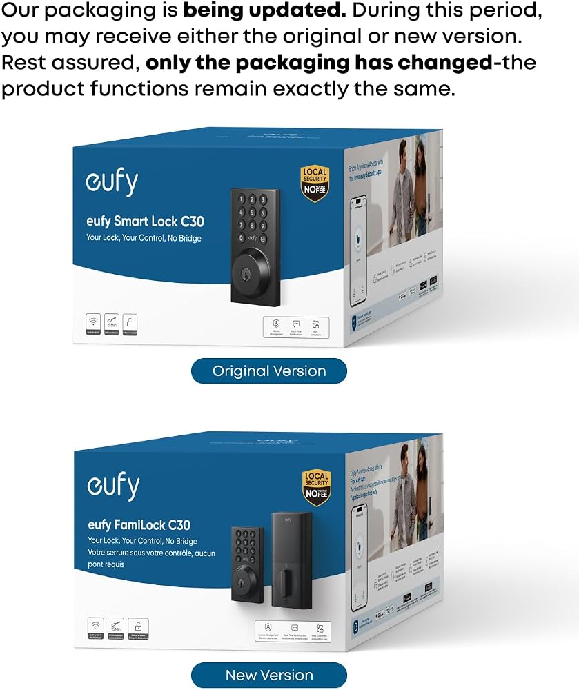 eufy C30 智能门锁安装效果